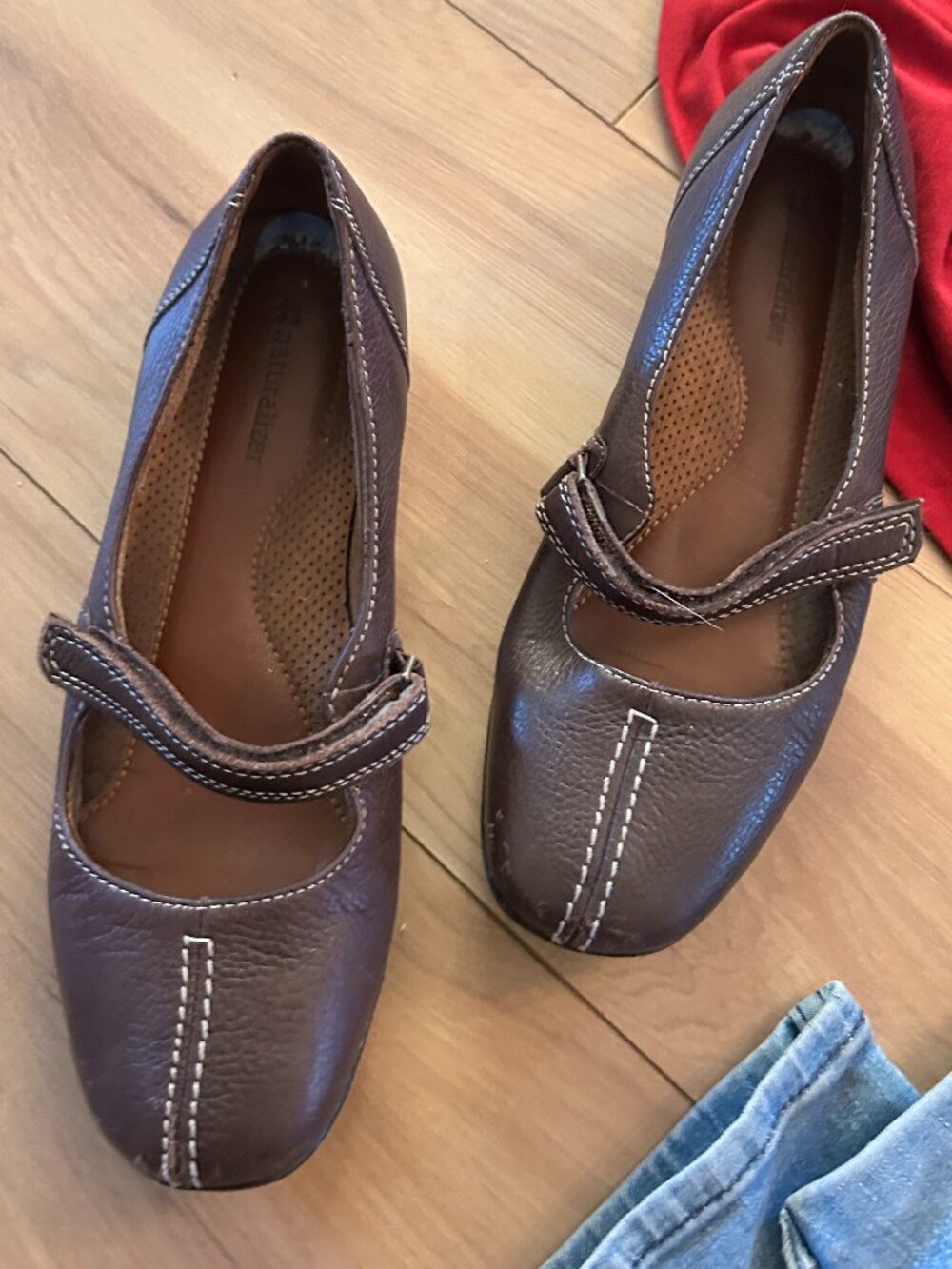 naturalizer brown womens size 61/2 shoes six half 6.5 flats mary jane
